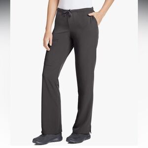 Jockey Charcoal Straight Leg Pants with Elastic Waistband
